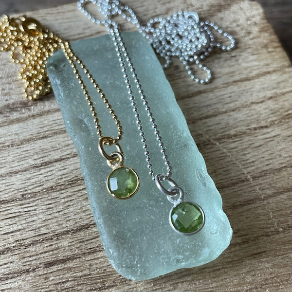 Mini Gemstone Charm - Chain Necklace
