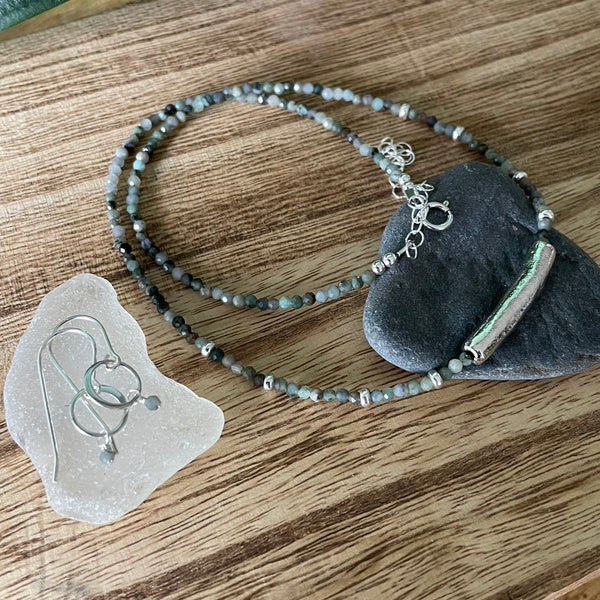 Mini Gemstone necklace - Emerald