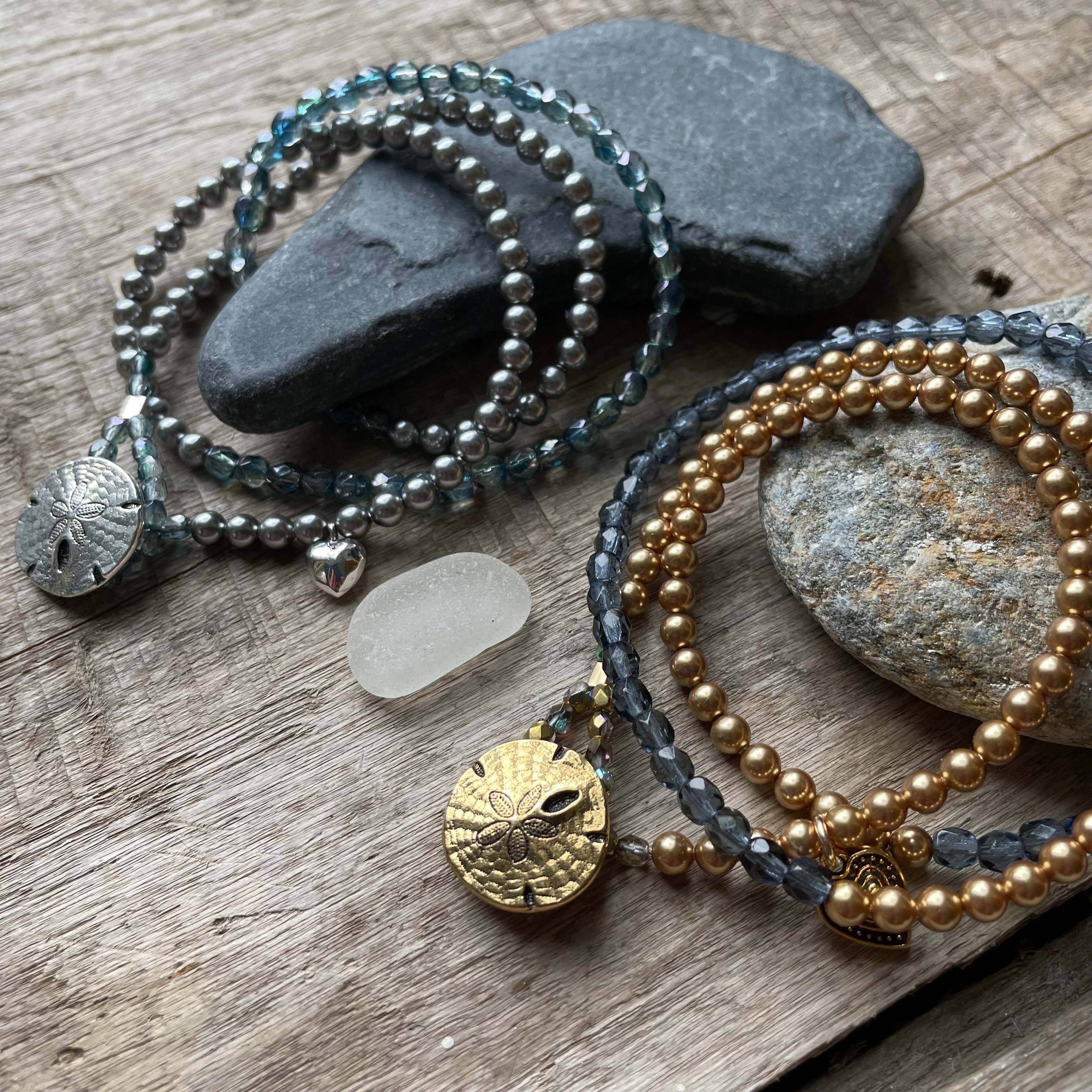 Angel Bracelet - blue and gold