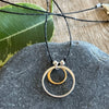 Gore-tex Necklace - Mixed Metal Circles