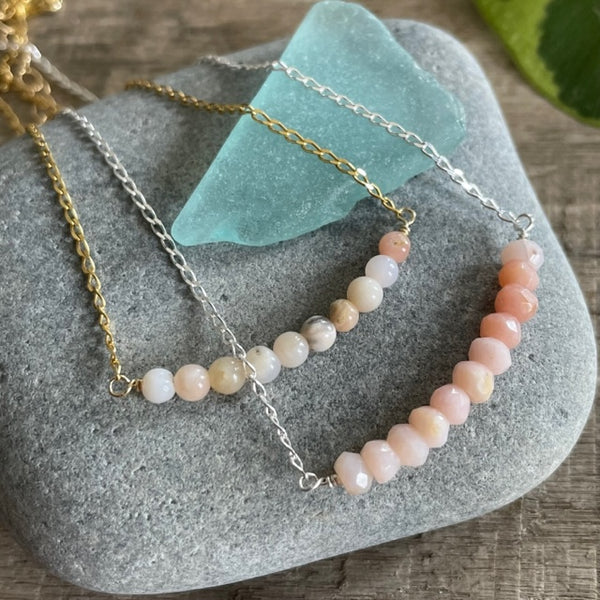 Pink Opal Beaded Bar  - October