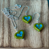 Chain Necklace - Glass Heart
