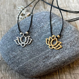 Gore-tex Necklace - Lotus Charm