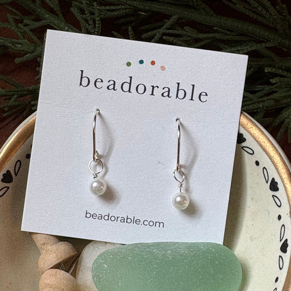 Simple Pearl Earrings