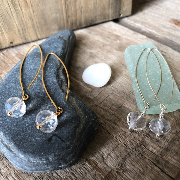 Clear crystal earrings