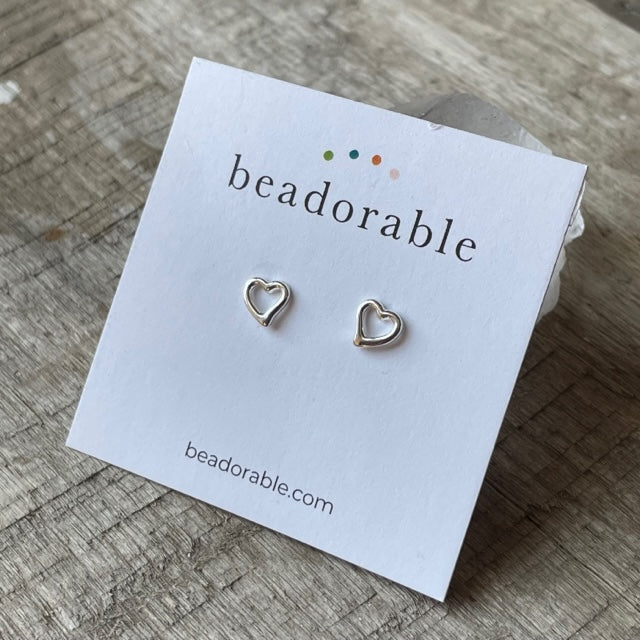 Small Open Hearts Studs