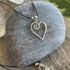 Gore-Tex Necklace -  Swirly Heart Charm
