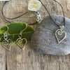 Gore-Tex Necklace -  Swirly Heart Charm