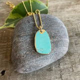Chain Necklace - Turquoise Pendant