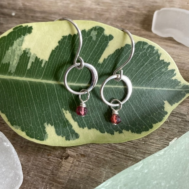 Garnet Earrings - January