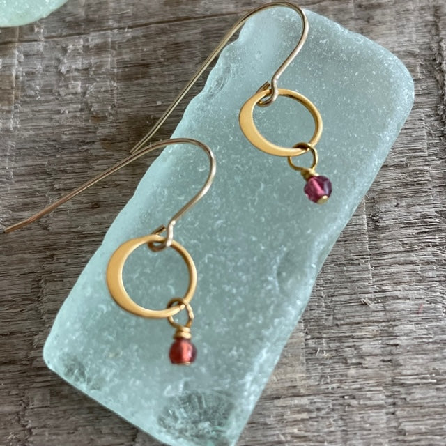 Garnet Earrings - January