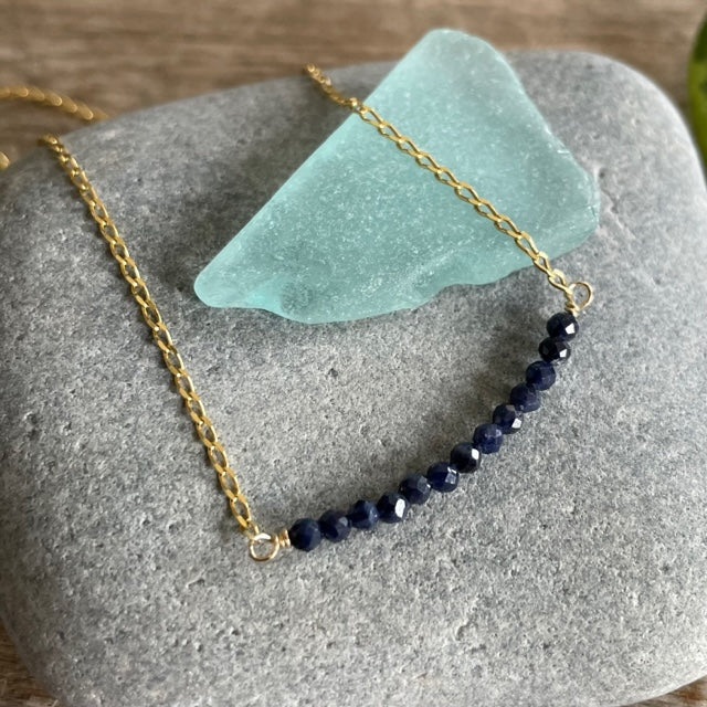 Sapphire Beaded Bar  - September