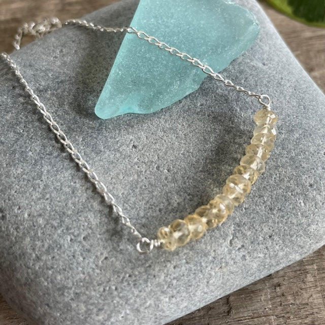 Citrine Beaded Bar  - November