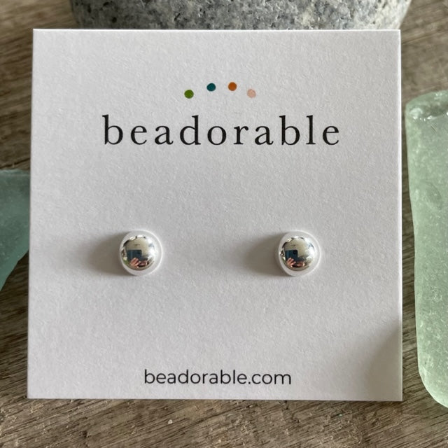 Sterling Dot Studs